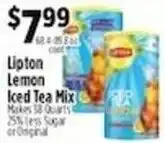 Pioneer Supermarkets Lipton Lemon Iced Tea Mix offer