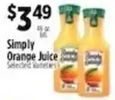 Pioneer Supermarkets Simply Orange Juice offer