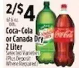 Pioneer Supermarkets Coca-Cola or Canada Dry offer