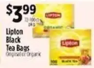 Pioneer Supermarkets Lipton black tea bags offer