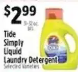 Pioneer Supermarkets Tide Simply Liquid Laundry Detergent offer