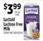Pioneer Supermarkets Lactaid lactose free milk offer