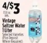 Pioneer Supermarkets Vintage Seltzer Water offer
