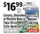 Pioneer Supermarkets Corona, Heineken or Modelo Beer or Topo Chico, White Claw or Truly Hard Seltzer offer