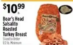 Pioneer Supermarkets Boar's Head Salsalito Roasted Turkey Breast offer