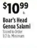 Pioneer Supermarkets Boar's Head Genoa Salami offer
