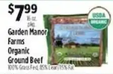 Pioneer Supermarkets Garden Manor Farms Organic Ground Beef offer