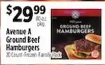 Pioneer Supermarkets Avenue A Ground Beef Hamburgers offer