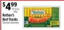 Pioneer Supermarkets Nathan's Beef Franks offer