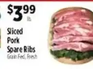 Pioneer Supermarkets Sliced Pork Spare Ribs offer
