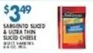 Associated Sargento sliced & ultra thin sliced cheese offer