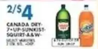Associated Canada Dry 7-Up Sunkist Squirt A&W offer