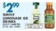 Associated Simply Lemonade or Drinks offer