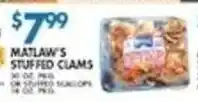 Associated Matlaw's Stuffed Clams offer