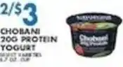 Associated Chobani 20g protein yogurt offer