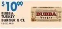 Associated Bubba turkey burger offer