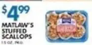 Associated Matlaw's stuffed scallops offer