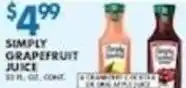 Associated Simply grapefruit juice offer