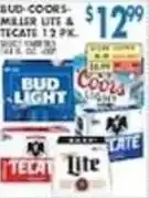 Associated Bud Light, Coors Light, Miller Lite & Tecate 12 Pk offer