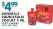 Associated Danimals squeezables yogurt offer