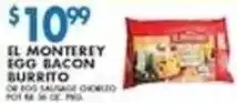 Associated El Monterey egg bacon burrito offer