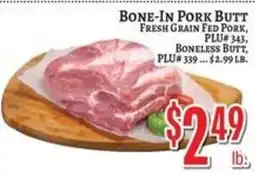 Trade Fair Supermarket Bone-In Pork Butt offer