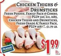 Trade Fair Supermarket Fresh Perdue Chicken Thighs & Drumsticks offer