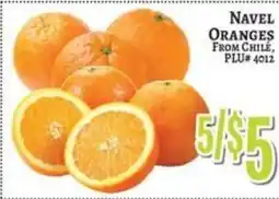 Trade Fair Supermarket Navel oranges offer