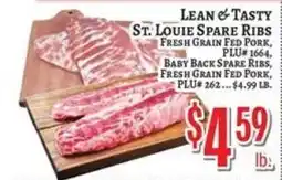 Trade Fair Supermarket Lean & Tasty St. Louie Spare Ribs offer