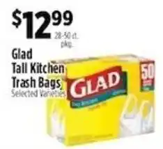 Pioneer Supermarkets Glad tall kitchen trash bags offer