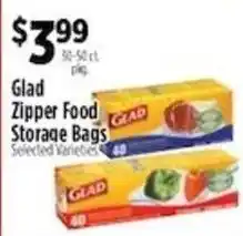 Pioneer Supermarkets Glad Zipper Food Storage Bags offer