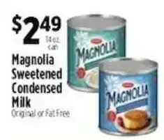 Pioneer Supermarkets Magnolia sweetened condensed milk offer