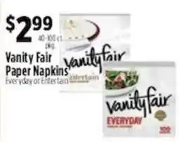 Pioneer Supermarkets Vanity Fair Paper Napkins offer