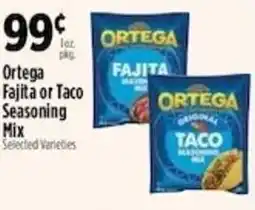 Pioneer Supermarkets Ortega Fajita or Taco Seasoning Mix offer