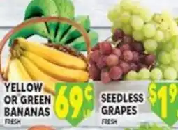 Associated Yellow or Green Bananas offer