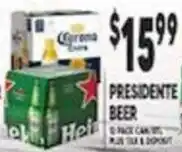 Associated Presidente Beer offer