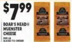 Associated Boar's Head Muenster Cheese offer