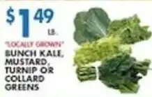 Compare Foods Bunch kale, mustard, turnip or collard greens offer