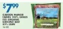 Compare Foods Garden Manor Farms 100% Grass Fed Organic Ground Beef offer