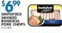 Compare Foods Smithfield smoked boneless pork chops offer