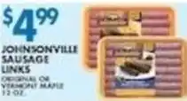 Compare Foods Johnsonville sausage links offer