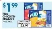 Compare Foods Fud chicken franks offer