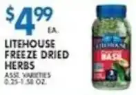 Compare Foods Litehouse freeze dried herbs offer
