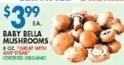 Compare Foods Baby Bella Mushrooms offer