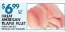 Compare Foods Great American Tilapia Fillet offer
