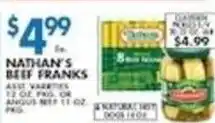 Compare Foods Nathan's beef franks offer