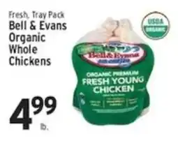 Associated Bell & Evans organic whole chickens offer