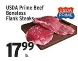 Associated Usda prime beef boneless flank steaks offer