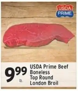 Associated Usda prime beef boneless top round london broil offer
