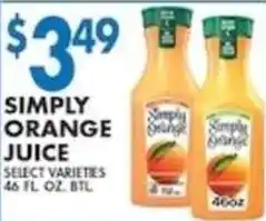 Compare Foods Simply Orange Juice offer